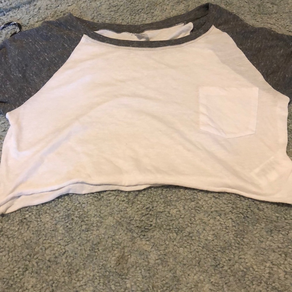 H&M cropped jersey top